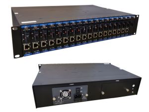 卓越信通光纤收发器MC218-CHS-HVB机架式收发器机框光纤收发器MC218-CHS-D3B